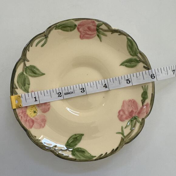 Vintage Franciscan Earthenware‎ Desert Rose Saucers Hand Painted USA Made SET 8 - Picture 9 of 9